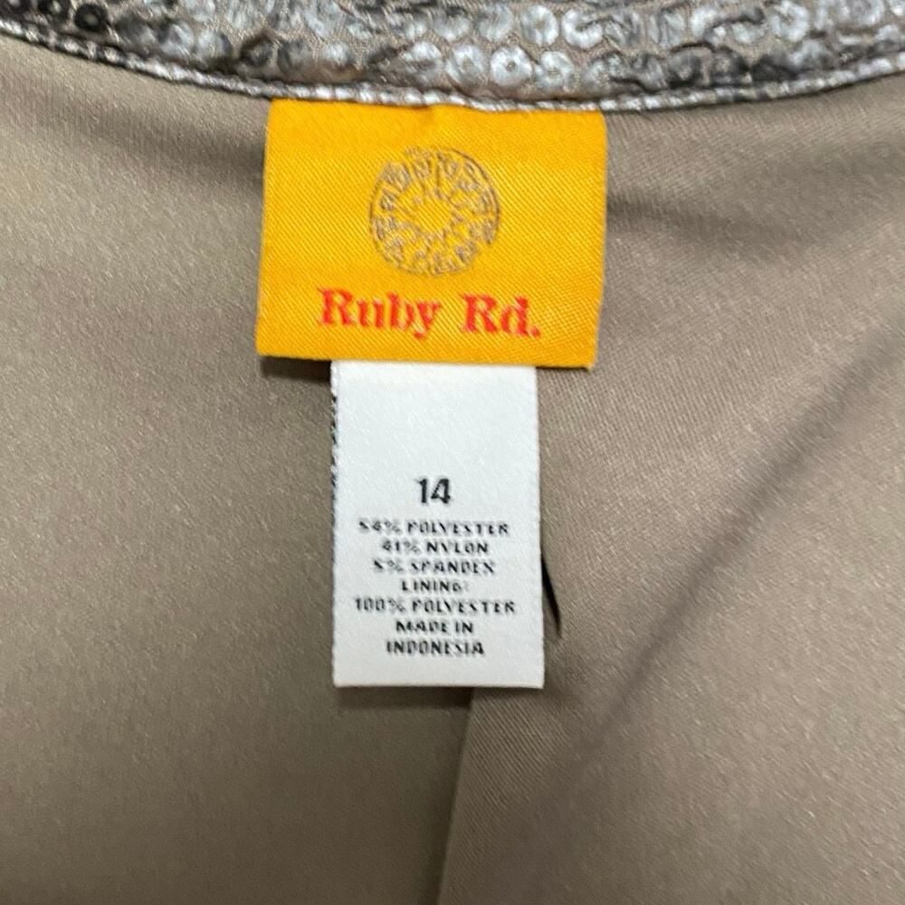 Ruby Rd Zip Front Jacket Size 14 Grey And Brown A… - image 5